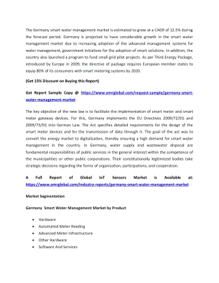 Germany Smart Water Management Market