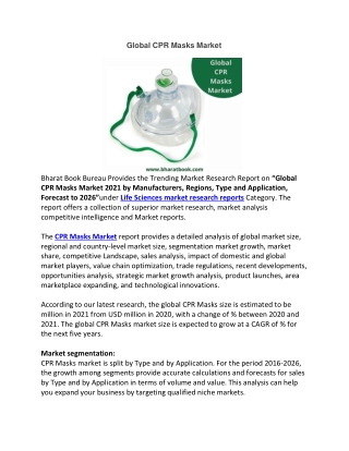 Global CPR Masks Market