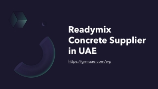 Readymix Concrete Supplier in UAE