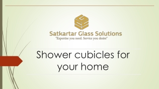 Shower cubicles for your home