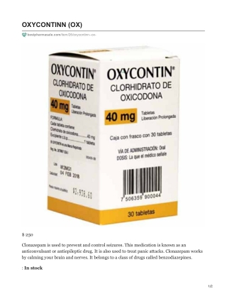 OXYCONTINN (OX)