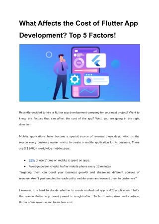 What Affects the Cost of Flutter App Development_ Top 5 Factors!