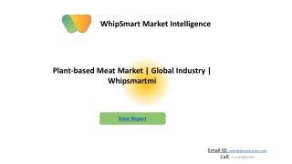 Plant-based Meat market  | Growth, Trends, Forecasts (2021 - 2027)