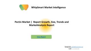 Pectin Market Research, Global Analysis | Forecast 2027
