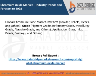 Global Chromium Oxide Market – Industry Trends and Forecast to 2028