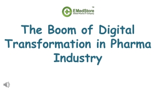 The Boom of Digital Transformation in Pharma Industry