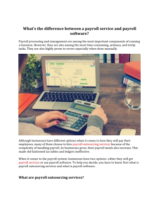 What's the difference between a payroll service and payroll software?