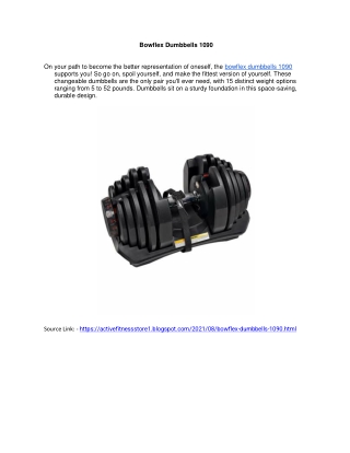 Bowflex Dumbbells 1090