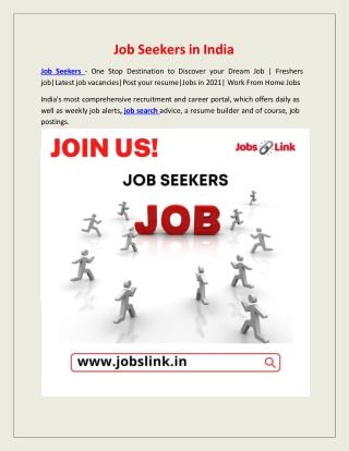 Job Seekers in India