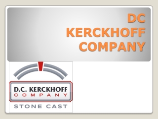 Precast Concrete Anguilla - DC Kerckhoff Company
