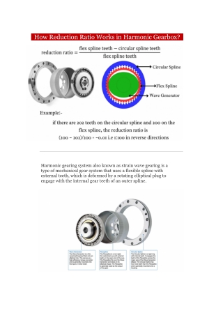 How to calculate reduction ratio in Harmonic Gearbox?