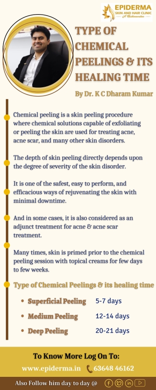 Type of Chemical Peelings - Best Dermatologists in Jayanagar - Epiderma Clinic