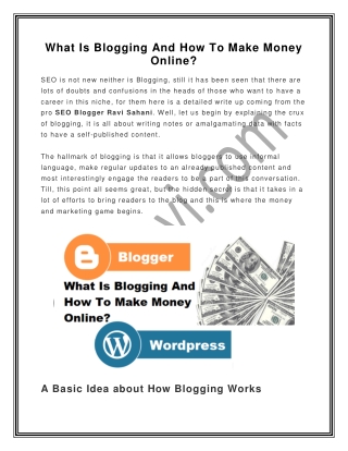 What Is Blogging And How To Make Money Online