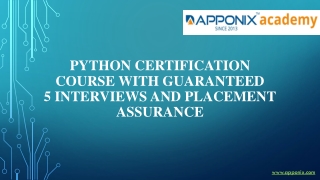 Python Certification Course by Apponix