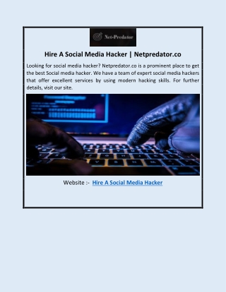 Hire A Social Media Hacker | Netpredator.co