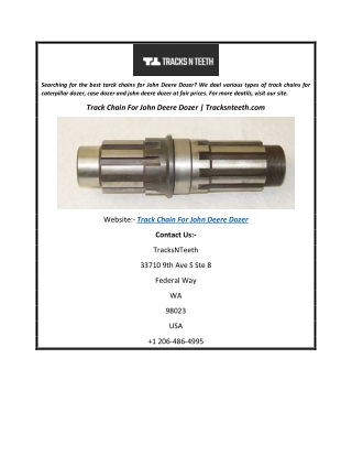 Track Chain For John Deere Dozer  Tracksnteeth.com