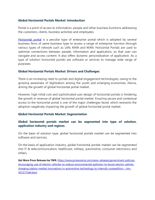 Horizontal Portals Market