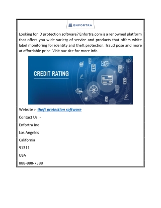 Theft Protection Software  Enfortra.com