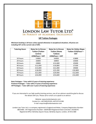 London Law Tutor Ltd