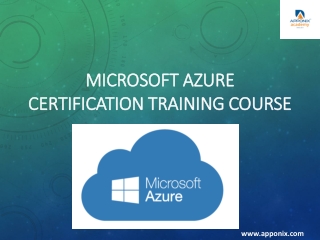 Microsoft Azure Certification Training Course