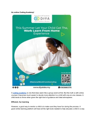 An online Coding Academy