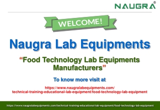 Food Technology Lab Equipments Manufacturers