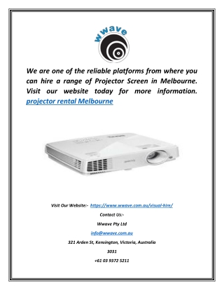 Projector Rental Melbourne | Wwave.com.au