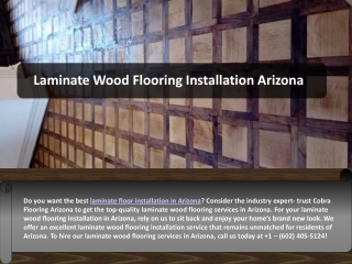 Laminate Wood Flooring Installation Arizona