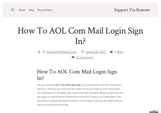 How To  AOL Com Mail Login Sign In