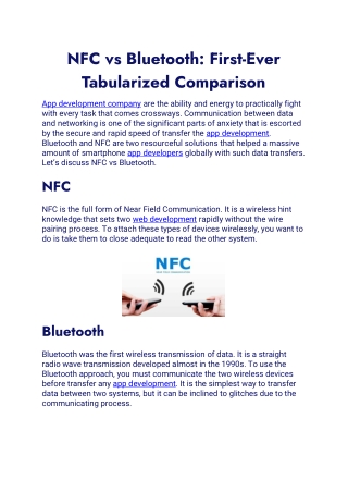NFC vs Bluetooth- First-Ever Tabularized Comparison (1)
