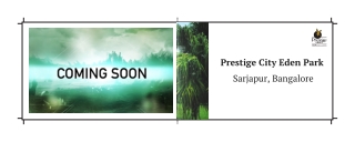 Prestige Eden Park Sarjapur, Bangalore | Brochure