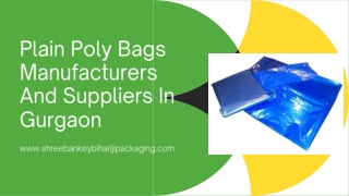 Plain Poly Bags Manufacturers And Suppliers In Gurgaon