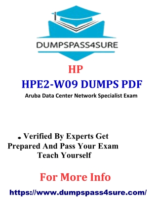 Get Your Desire HPE Product Certified - Aruba Data Center Network Specialist Exa