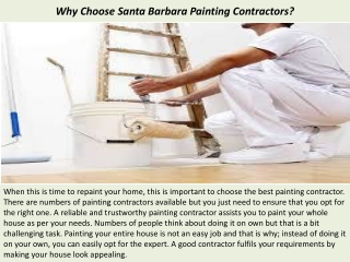 Why Choose Santa Barbara Painting Contractors?