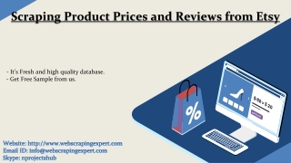 Scraping Product Prices and Reviews from Etsy