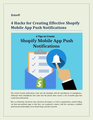 4 Hacks for Creating Effective Shopify Mobile App Push Notifications