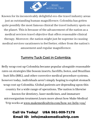 Tummy Tuck Cost in Colombia | Tummy Tuck Surgery Abroad