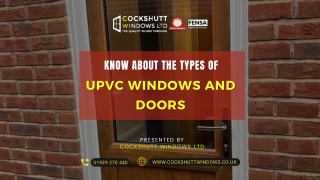 Know About the Types of UPVC Windows and Doors