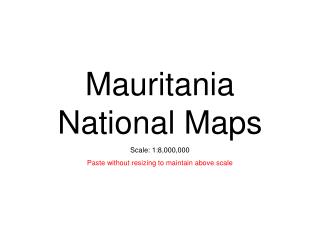 Mauritania National Maps