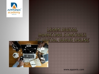 Learn Digital Marketing Stratigies by Digital Gurus Online PPT