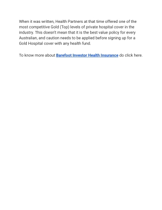 Barefoot Investor Health Insurance