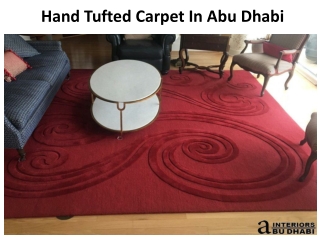Hand Tufted Carpet In Abu Dhabi