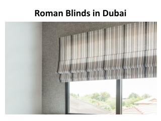 Roman Blinds in Dubai
