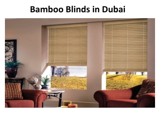 Bamboo Blinds in Dubai