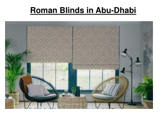 Roman Blinds in Dubai