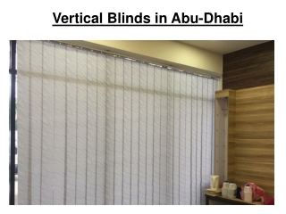 Vertical Blinds in Dubai