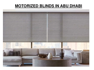 Motorized Blinds in Dubai