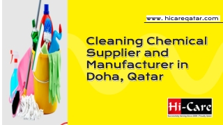 Cleaning Chemical Supplier and Manufacturer in Doha, Qatar