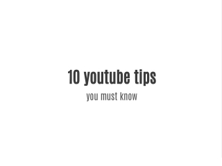 10 youtube tips
