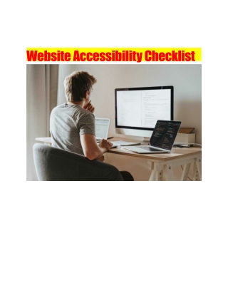 Website Accessibility Checklist